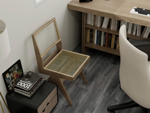 Living room with wood-look luxury vinyl flooring from Flooring Source in the Auburn, MA area