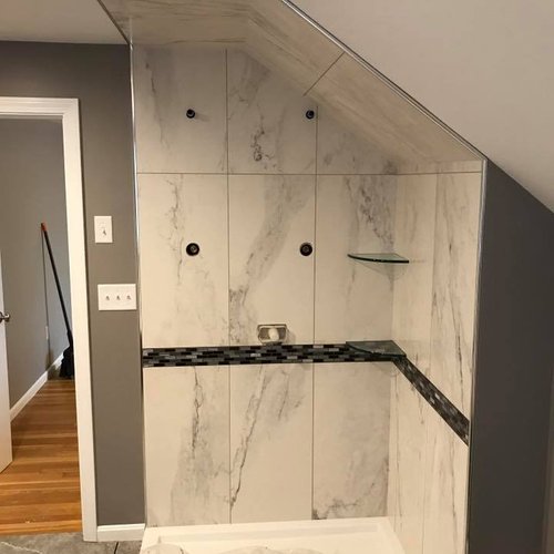 Tile installation from Flooring Source in the Auburn, MA area