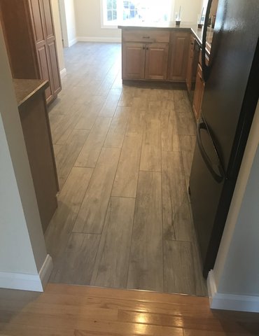 Tile installation from Flooring Source in the Auburn, MA area