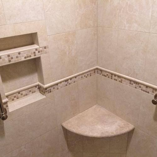 Tile installation from Flooring Source in the Auburn, MA area