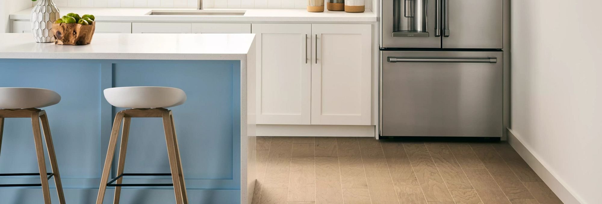 Kitchen with hardwood floor from Flooring Source in the Auburn, MA area