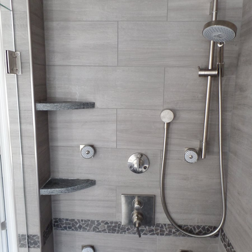 Tile installation from Flooring Source in the Auburn, MA area