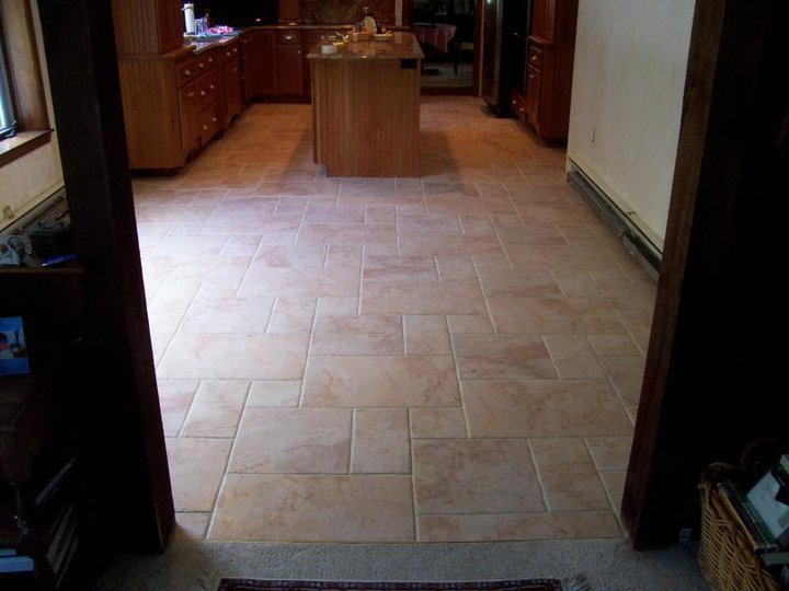 Tile installation from Flooring Source in the Auburn, MA area