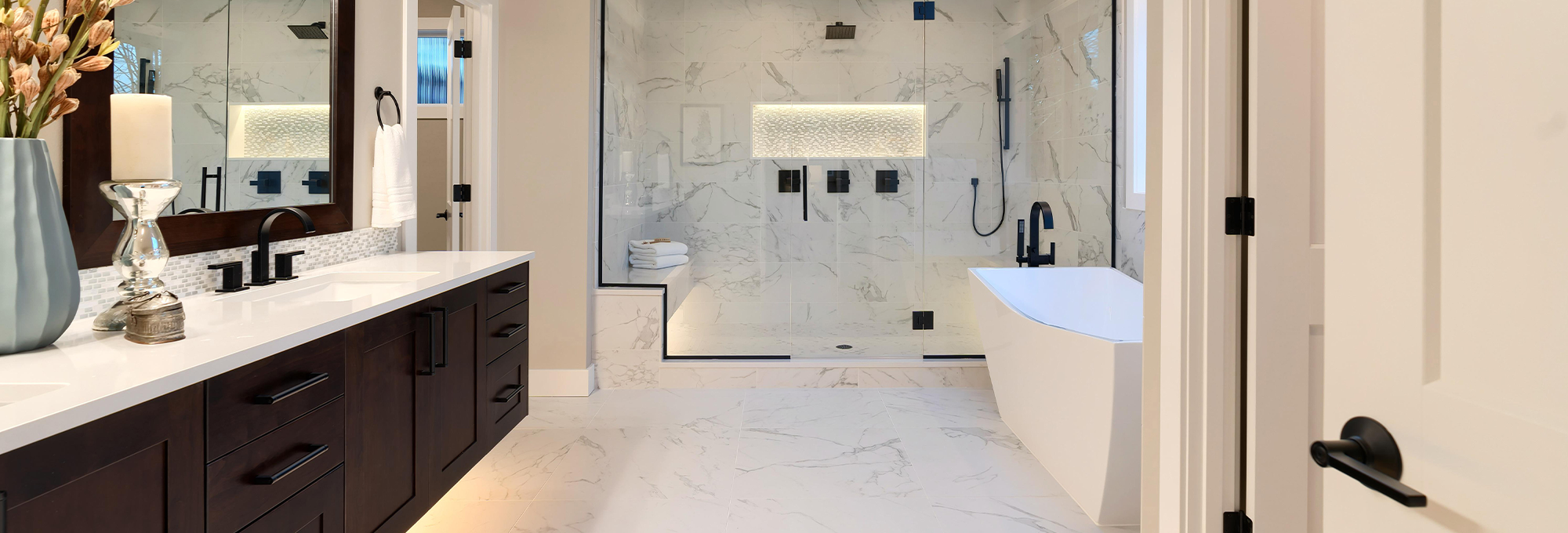 Tiled bathroom from Flooring Source in the Auburn, MA area