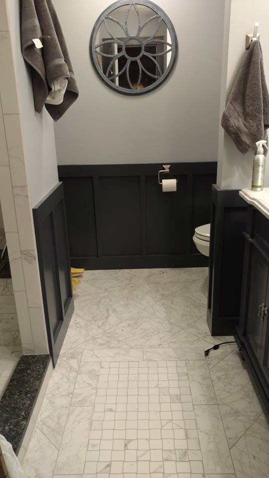 Tile installation from Flooring Source in the Auburn, MA area