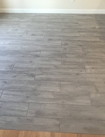 Tile installation from Flooring Source in the Auburn, MA area