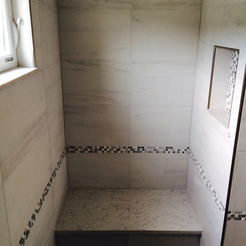 Tile installation from Flooring Source in the Auburn, MA area