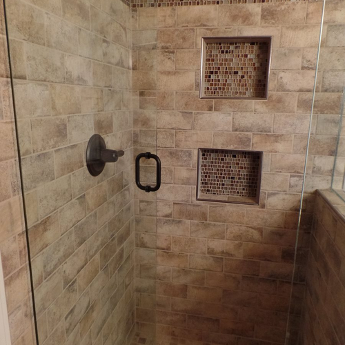 Tile installation from Flooring Source in the Auburn, MA area