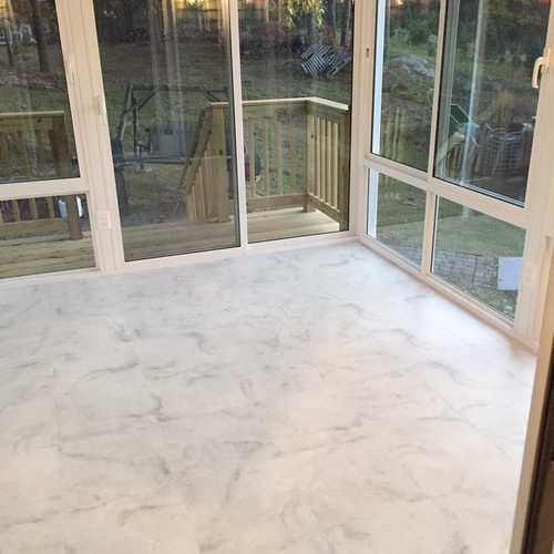Luxury vinyl installation from Flooring Source in the Auburn, MA area