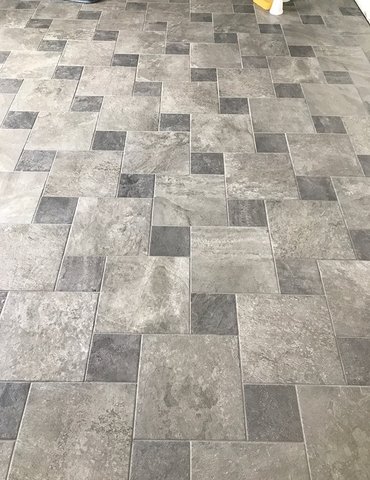 Tile installation from Flooring Source in the Auburn, MA area