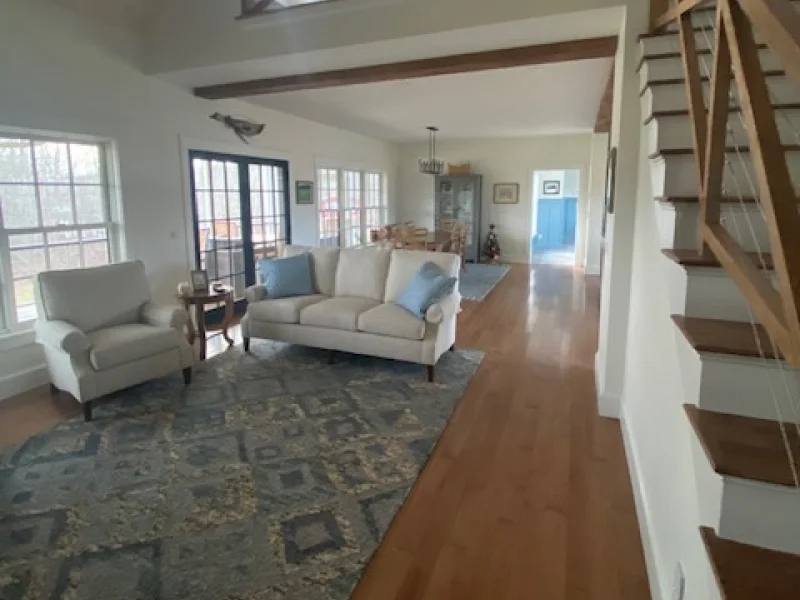 Large living room with beautiful carpet  - Carpet binding services from Flooring Source in the Auburn, MA area