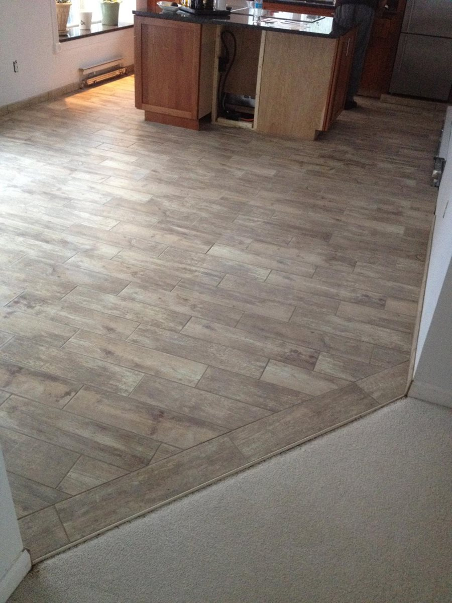 Tile installation from Flooring Source in the Auburn, MA area