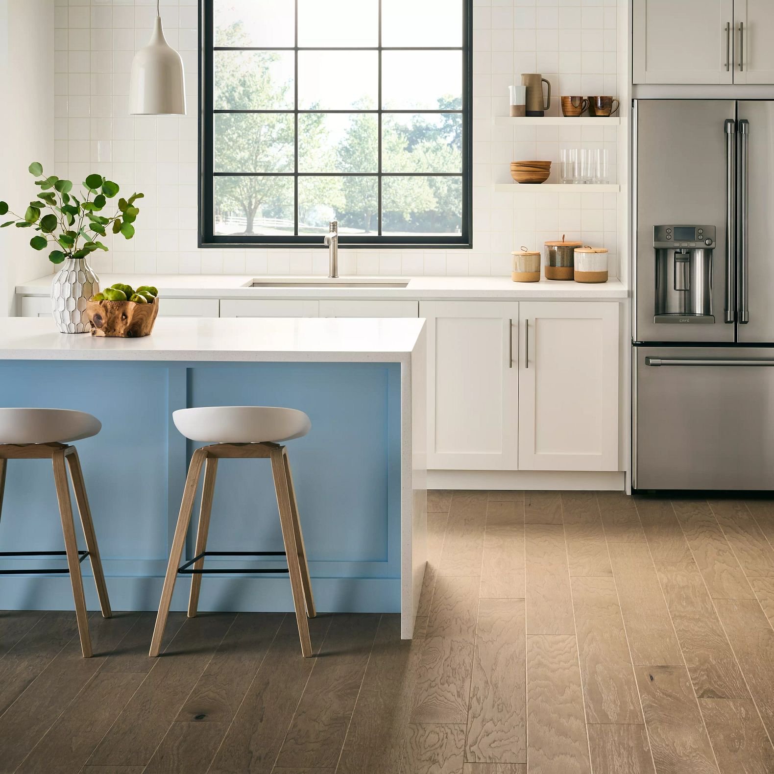 Kitchen with hardwood flooring from Flooring Source in the Auburn, MA area