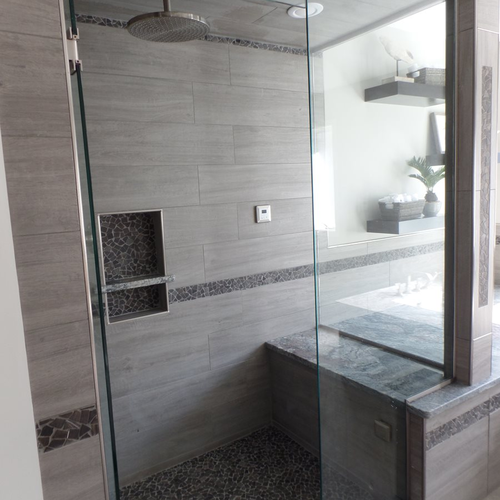 Tile installation from Flooring Source in the Auburn, MA area