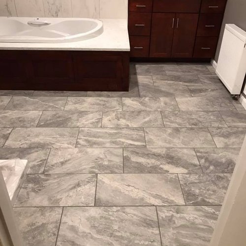 Tile installation from Flooring Source in the Auburn, MA area