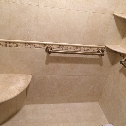 Tile installation from Flooring Source in the Auburn, MA area