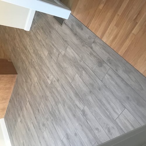 Tile installation from Flooring Source in the Auburn, MA area