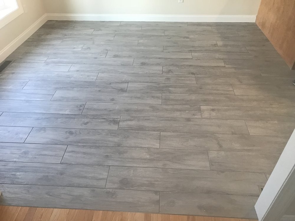 Tile installation from Flooring Source in the Auburn, MA area