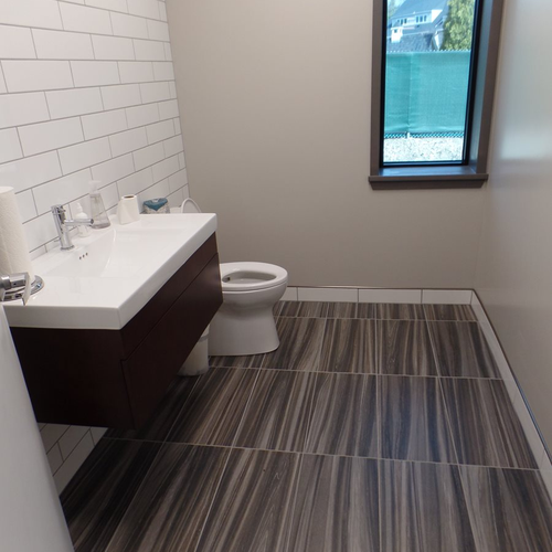 Tile installation from Flooring Source in the Auburn, MA area