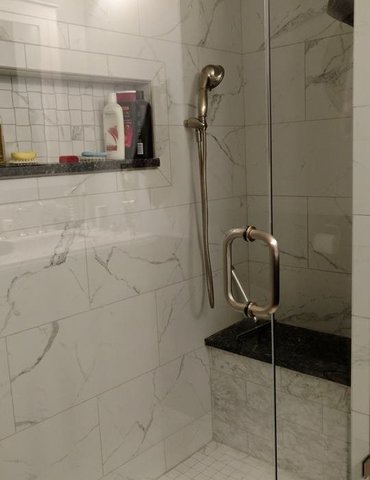 Tile installation from Flooring Source in the Auburn, MA area