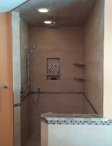 Tile installation from Flooring Source in the Auburn, MA area